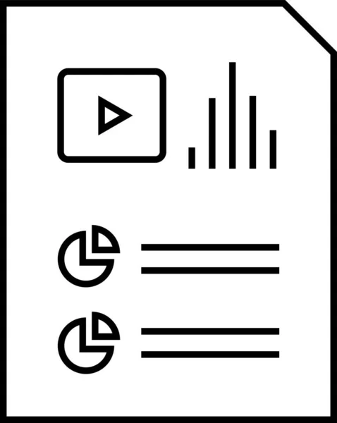 Eenvoudige Rapport Pictogram Vector Illustratie — Stockvector