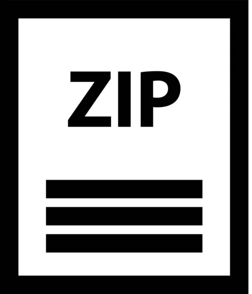Εικόνα Διανύσματος Εικονιδίου Zip — Διανυσματικό Αρχείο