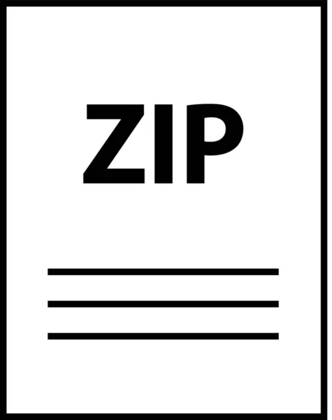 Zip File Icon Vektor Illustration — Stockvektor