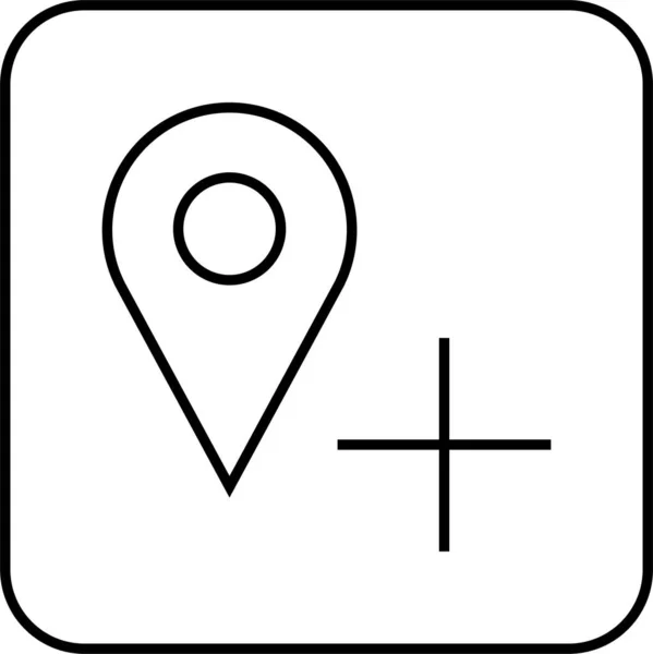 Locatie Icoon Navigatie Icoon Kaartpictogram Vectorafbeelding — Stockvector