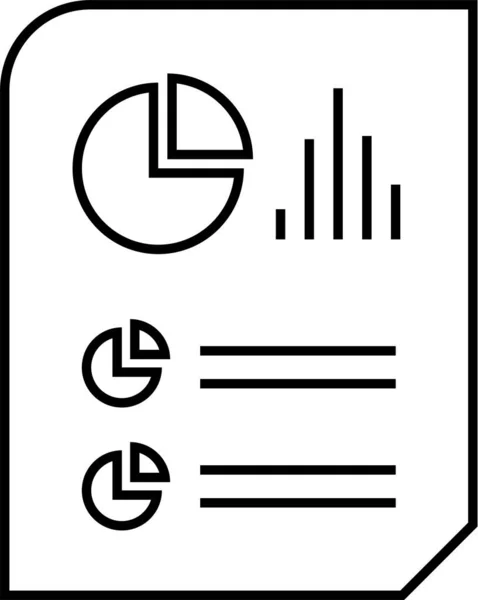 Ilustración Vector Icono Informe Simple — Vector de stock