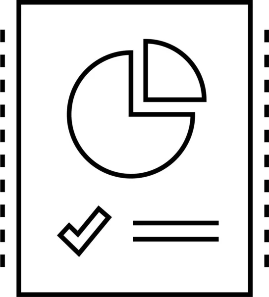 Ilustración Vector Icono Informe Simple — Archivo Imágenes Vectoriales
