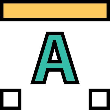 yazı tipi. Web simgesi basit illüstrasyon