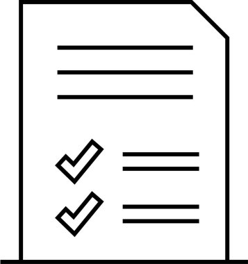 Basit rapor simgesi vektör illüstrasyonu