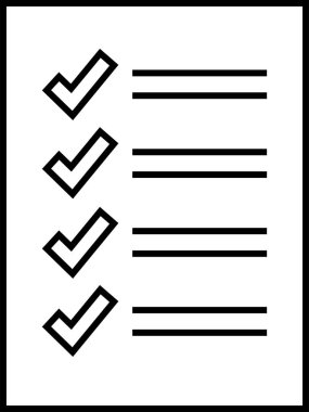 Basit rapor simgesi vektör illüstrasyonu