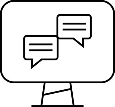  SMS ve Metin konuşma ikonu vektör illüstrasyonu