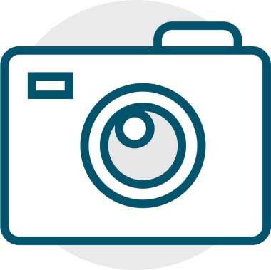 Dijital kameranın basit simgesi, vektör illüstrasyonu