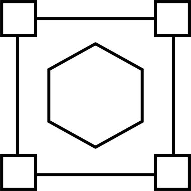 Basit bilgisayar arayüzü simgesi, vektör illüstrasyonu