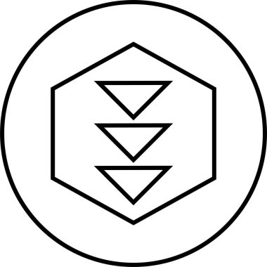 Basit bilgisayar arayüzü simgesi, vektör illüstrasyonu