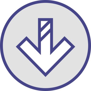 kullanıcı arayüzü indirme ok simgesi, vektör illüstrasyonu