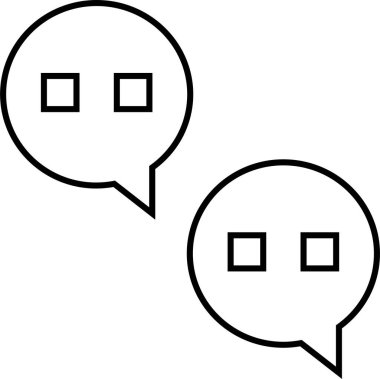 SMS ve Metin konuşma ikonu vektör illüstrasyonu