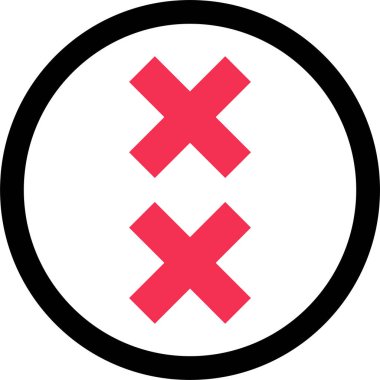 çapraz işaret simgesi vektör illüstrasyonu 