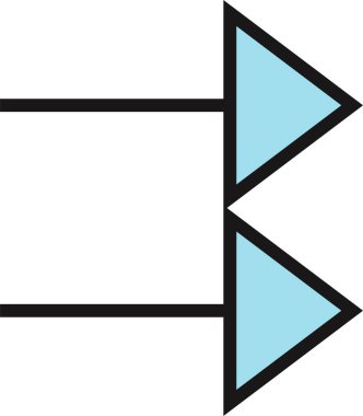 kullanıcı arayüzü ok simgesi, vektör illüstrasyonu