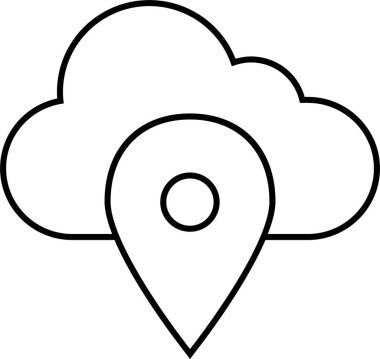 Bulut. Web simgesi basit illüstrasyon