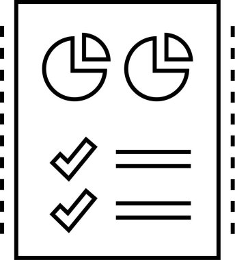 Basit rapor simgesi vektör illüstrasyonu