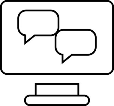  SMS ve Metin konuşma ikonu vektör illüstrasyonu