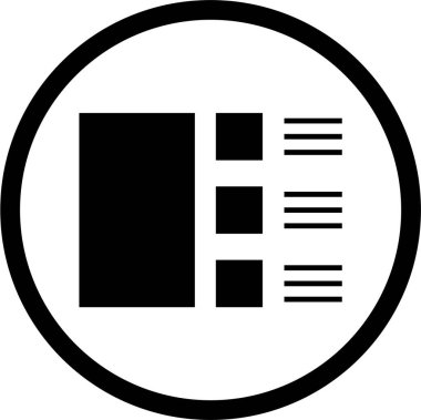 Web arayüzü simgesi, vektör illüstrasyonu