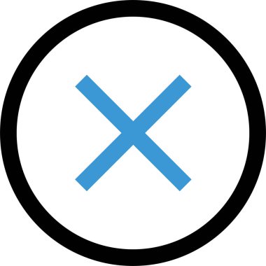 İptal et. Web simgesi basit illüstrasyon