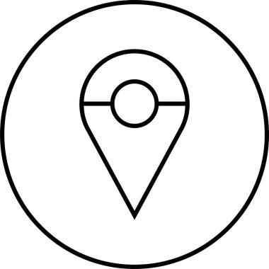 Konum simgesi. Yönlendirme simgesi. Harita Simgesi, Vektör İllüstrasyonu