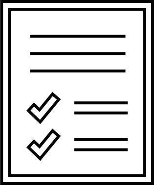 Basit rapor simgesi vektör illüstrasyonu