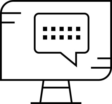  SMS ve Metin konuşma ikonu vektör illüstrasyonu