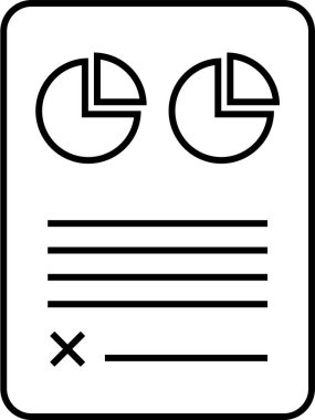 Basit rapor simgesi vektör illüstrasyonu