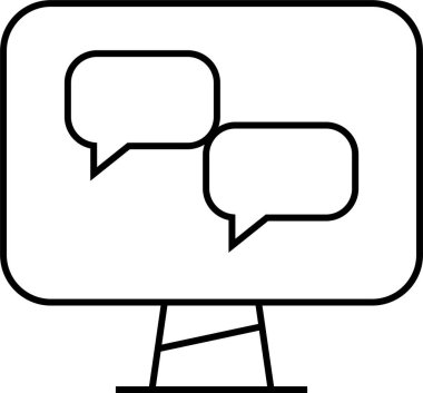  SMS ve Metin konuşma ikonu vektör illüstrasyonu