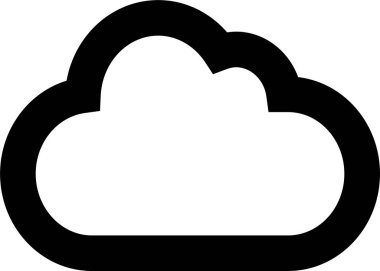 Bulut. Web simgesi basit illüstrasyon