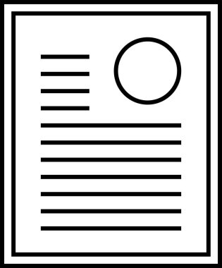 Basit rapor simgesi vektör illüstrasyonu