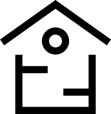 Basit emlak konsepti simgesi, vektör illüstrasyonu