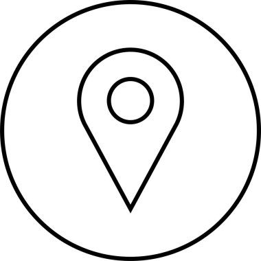 Konum simgesi. Yönlendirme simgesi. Harita Simgesi, Vektör İllüstrasyonu