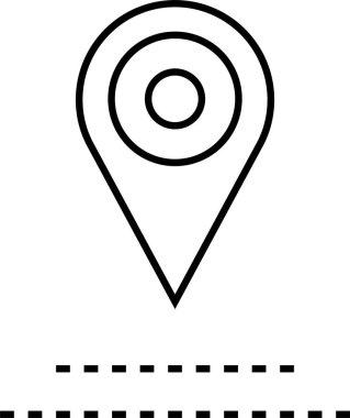 Konum simgesi. Yönlendirme simgesi. Harita Simgesi, Vektör İllüstrasyonu