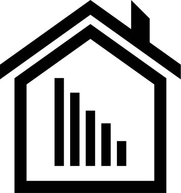 Ev. Web simgesi basit illüstrasyon