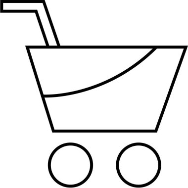 Basit alışveriş konsepti simgesi, vektör illüstrasyonu