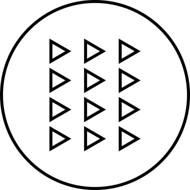 Soyut geometrik şekillerin basit simgesi, vektör illüstrasyonu