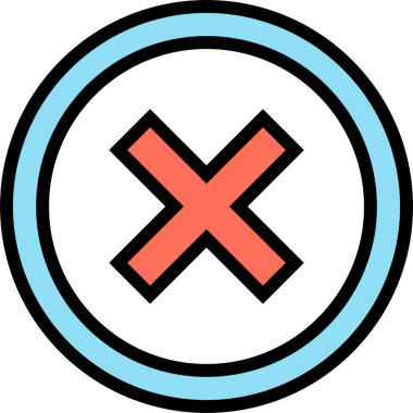 çapraz işaret simgesi vektör illüstrasyonu 