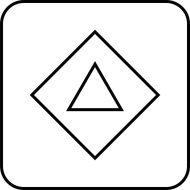 Soyut geometrik şekillerin basit simgesi, vektör illüstrasyonu