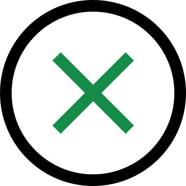 çapraz işaret simgesi vektör illüstrasyonu 