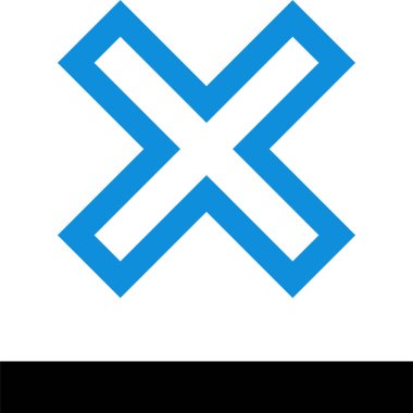 çapraz işaret simgesi vektör illüstrasyonu 