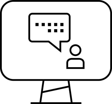 SMS ve Metin konuşma ikonu vektör illüstrasyonu