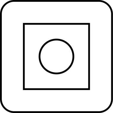 Soyut geometrik şekillerin basit simgesi, vektör illüstrasyonu