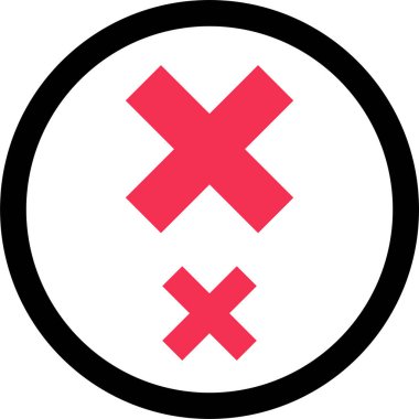 çapraz işaret simgesi vektör illüstrasyonu 