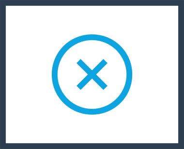 çapraz işaret simgesi vektör illüstrasyonu 