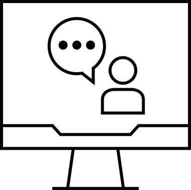 SMS ve Metin konuşma ikonu vektör illüstrasyonu