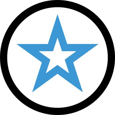 Basit yıldız simgesi, vektör illüstrasyonu