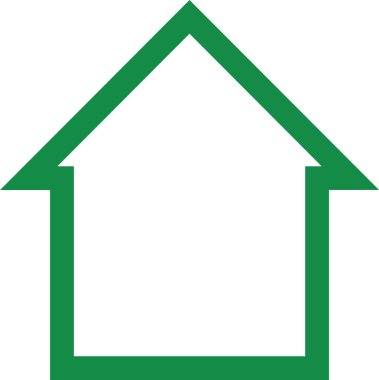 Basit emlak konsepti simgesi, vektör illüstrasyonu