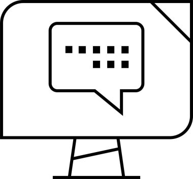 SMS ve Metin konuşma ikonu vektör illüstrasyonu