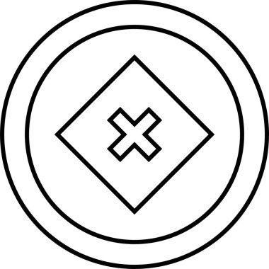 Soyut geometrik şekillerin basit simgesi, vektör illüstrasyonu