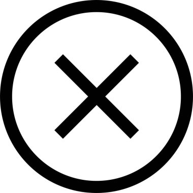çapraz işaret simgesi vektör illüstrasyonu 