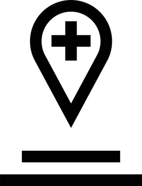 Konum simgesi. Yönlendirme simgesi. Harita Simgesi, Vektör İllüstrasyonu